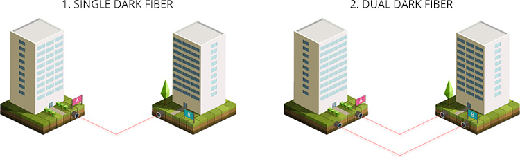 single dark fiber - dual dark fiber